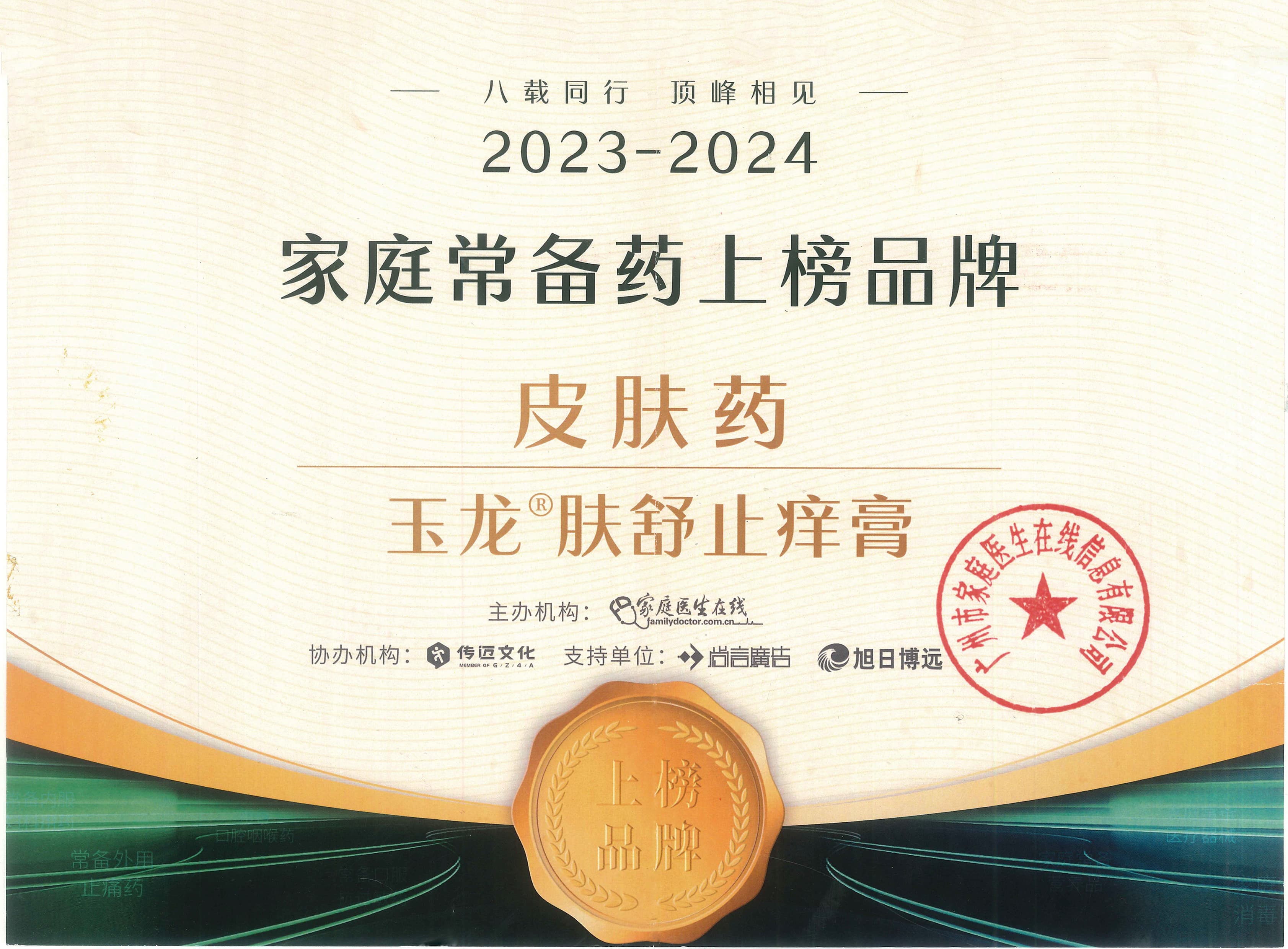 家庭常备药上榜品牌